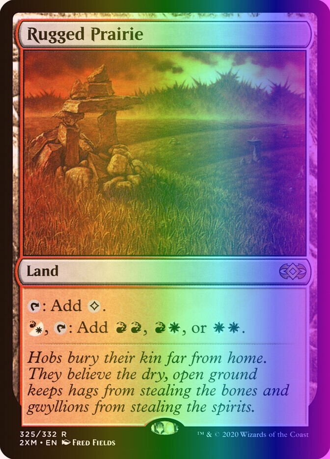 MTG Magic the Gathering Rugged Prairie (325/503) Double Masters LP FOIL
