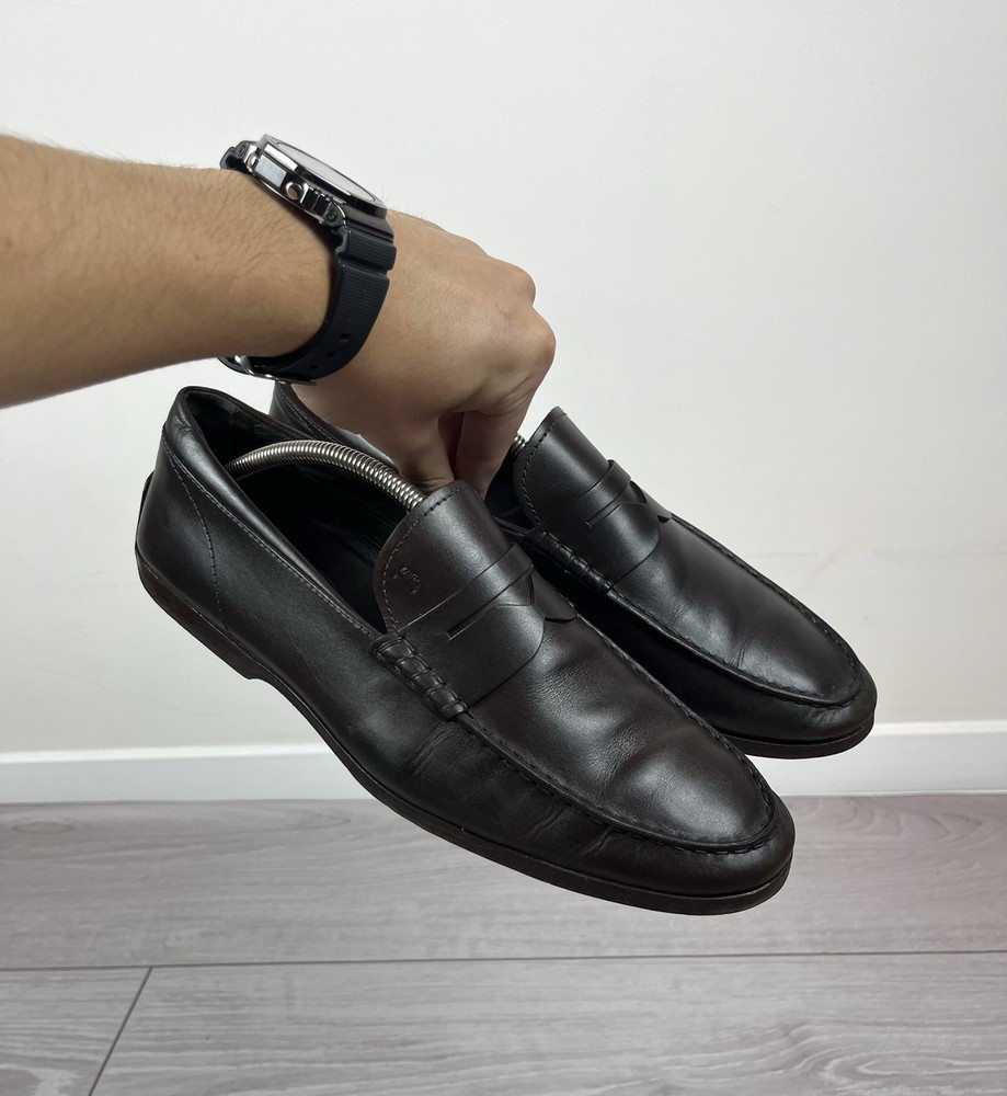 Tod's Italy Brown Leather Loafers Slip On Shoes Mens Size 9 US