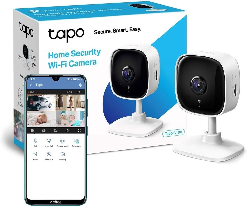 Tapo Mini 1080p Smart Security Camera with Night Vision 2-Way Audio Works with Alexa Google Assistant  
