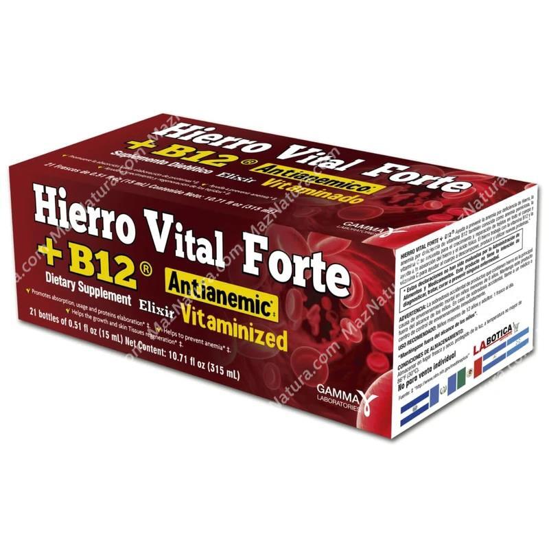 Hierro vital forte +B12 Ampolletas