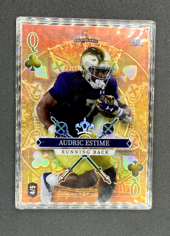 2023 Wild Card Stacked Deck Audric Estime 4/5 PRC