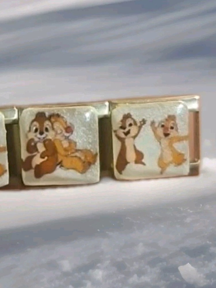 Chip and Dale Stainless Steel 9mm Italian Charms Handmade Chipmunk Pendants