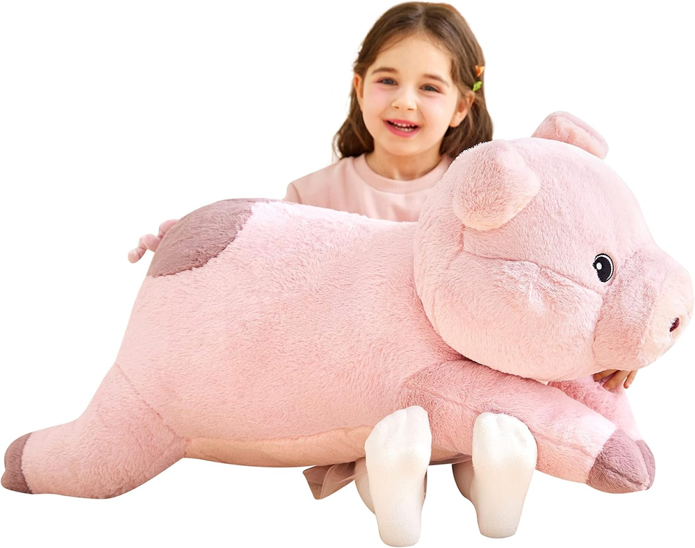 Giant Pig Stuffed Animal Plush Toy,30 Inches Large Pig Toys Gifts for Girls B...