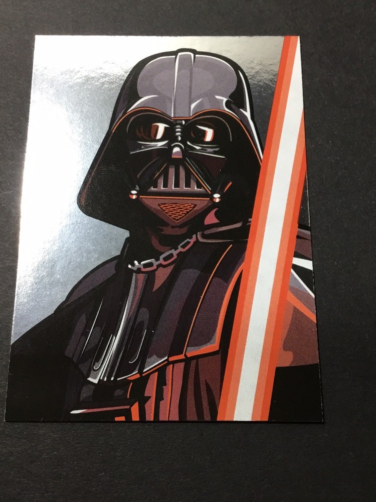 2009 Topps Star Wars Galaxy Series 5 Card Silver Foil 14 Of 15 Darth Vader Ty4