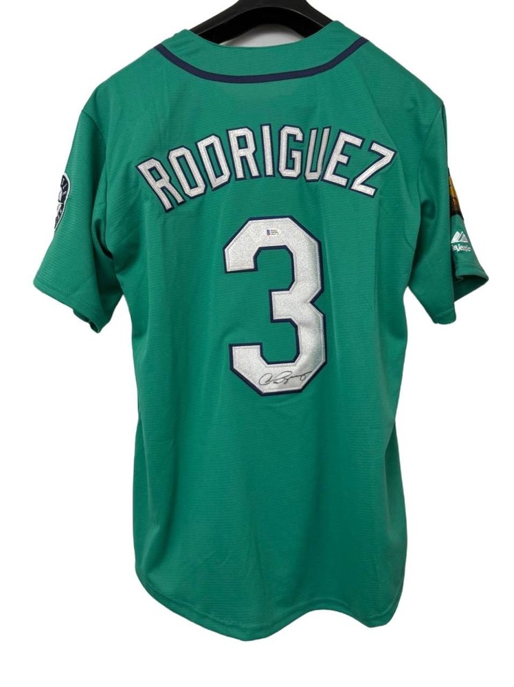 Seattle Mariners Jersey Signed Autographed Green Alex Rodriguez Beckett COA