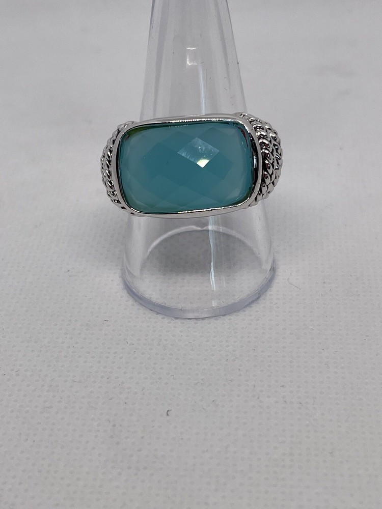 Lia Sophia Blue Chill Size 10 Silver Ring