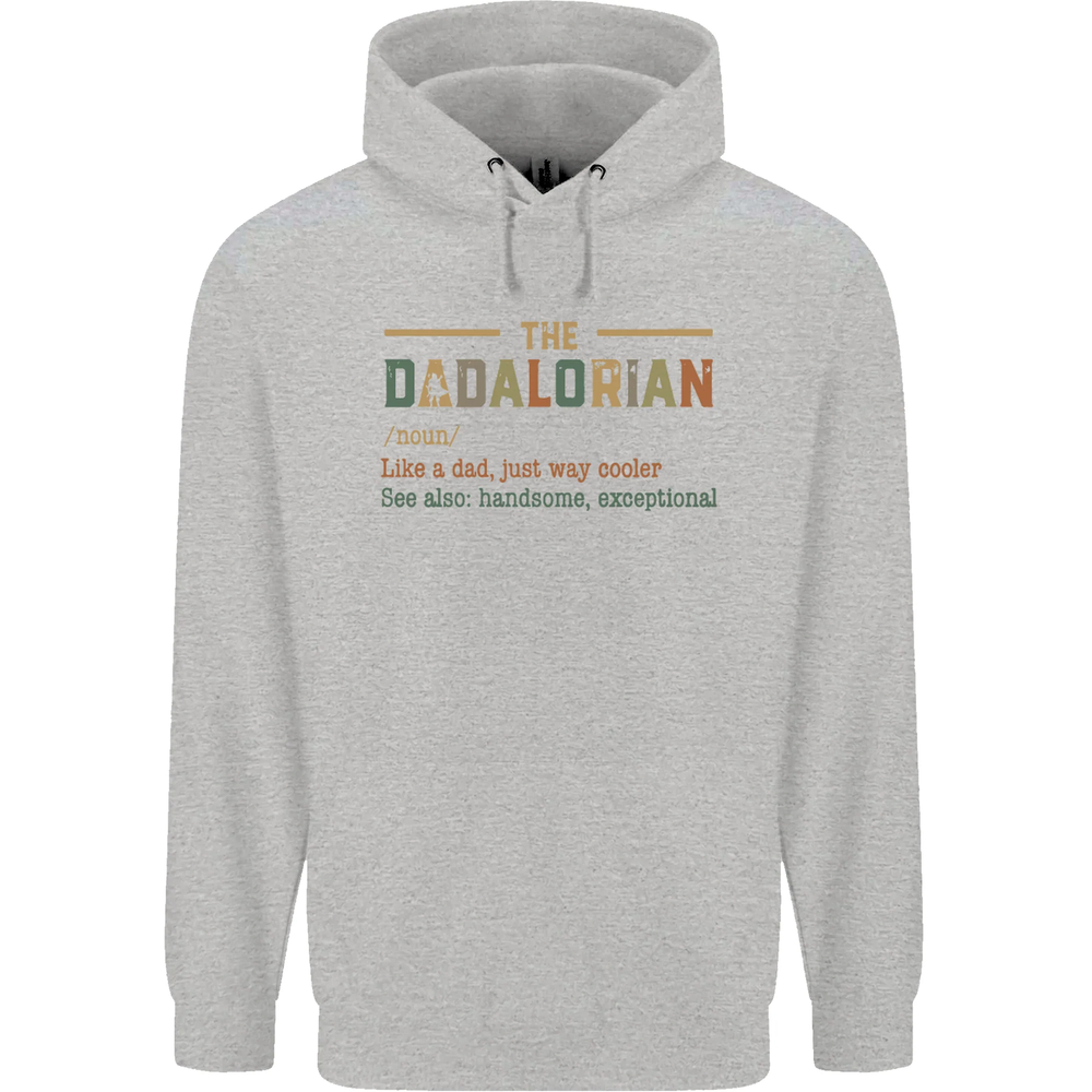 Fathers Day Dadalorian Funny Dad Daddy Mens 80% Cotton Hoodie-image