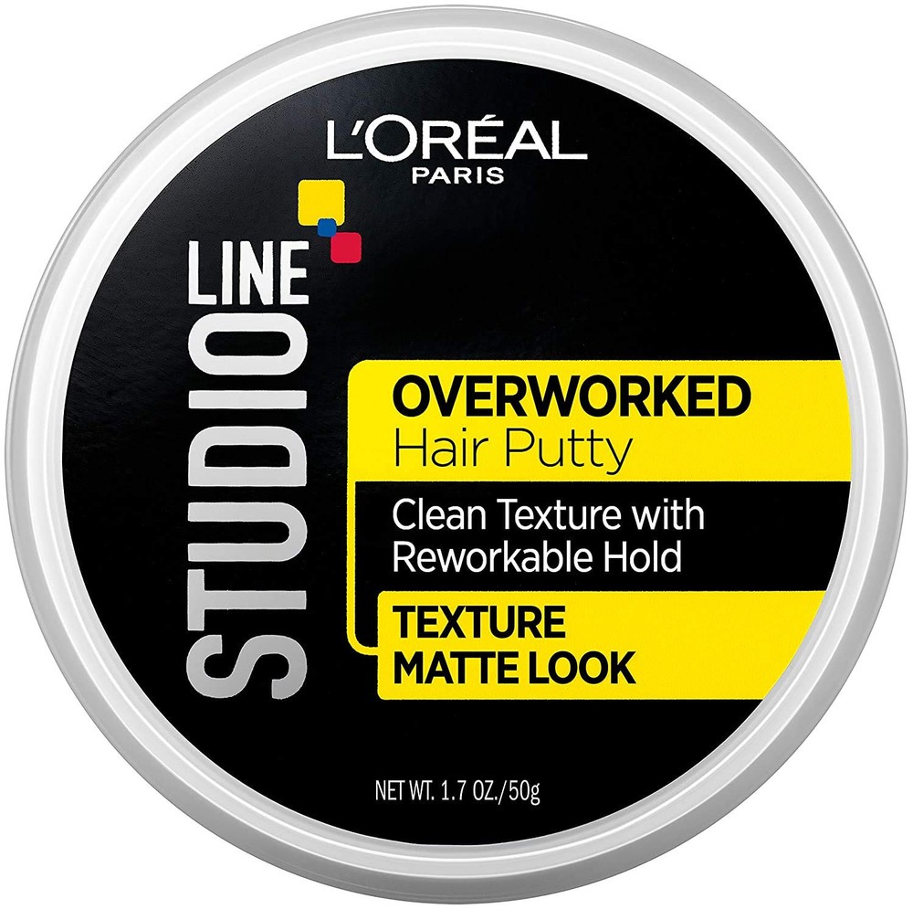 L'oreal Paris Studio Line Overworked Hair Gel Putty Texture 1.7 Oz (6 Pack)