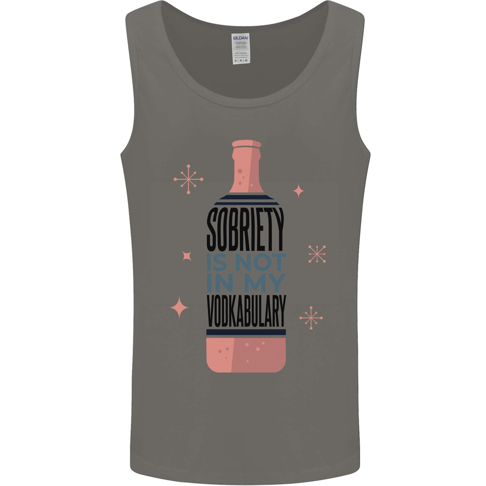 Vodka Sobriety Vodkabulary Alcohol Mens Vest Tank Top