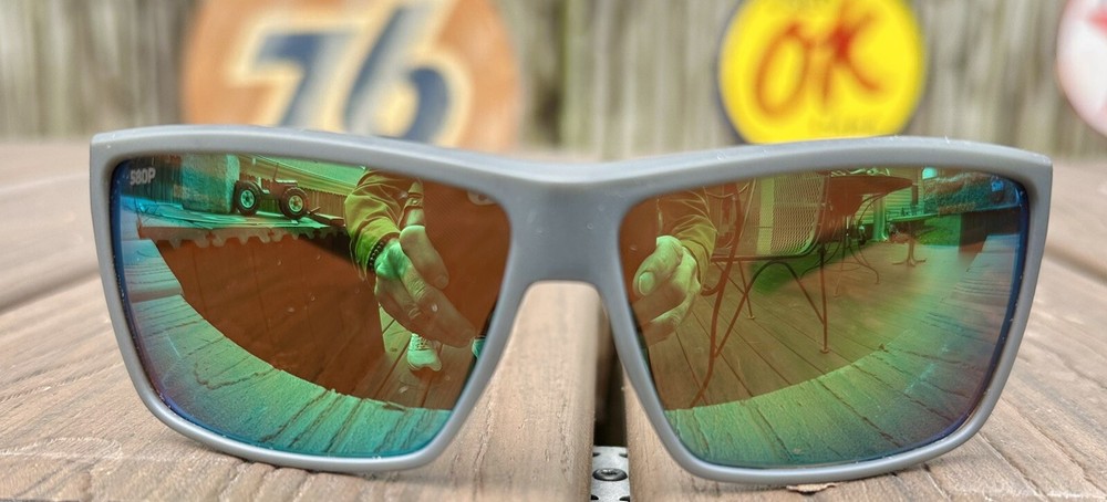 COSTA DEL MAR Rinconcito POLARIZED Sunglasses Matte Gray/Green Mirror 580P