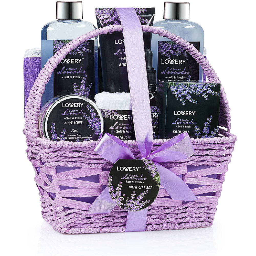 Valentines Day Gifts for Her, Spa Gift Basket, Luxury 9Pc Bath & Body Set for Wo-image