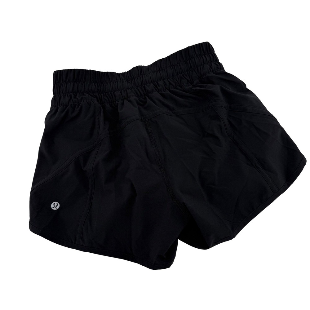 Lululemon Tracker V Shorts Womens 4 Black Athleisure Gym Performance Running