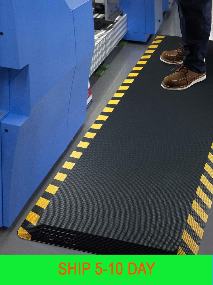 FEATOL Anti Fatigue Mats Industrial, Ergonomic Standing Floor Mat for Work for S