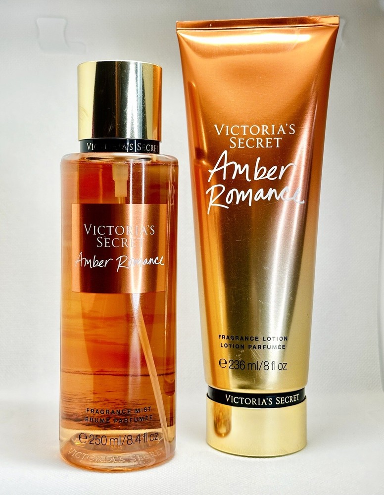 Amber Romance Body Mist 8.4 oz & Lotion 8 oz by Victoria’s Secret Brand New