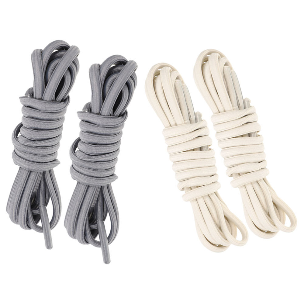 2 Pairs Elastic Buckle Shoe Laces for Adults and Kids