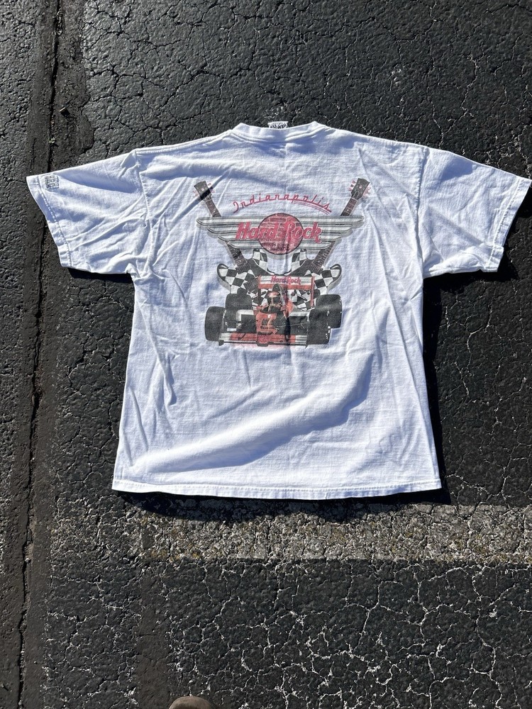 Vintage Hard Rock Cafe Indy 500 Race Tee Center Hit Size Xl