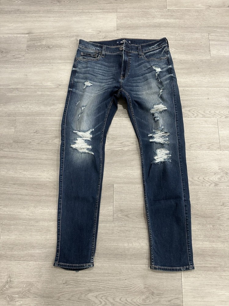 Hollister Distressed Jeans Men's skinny advanced stretch 34x 32