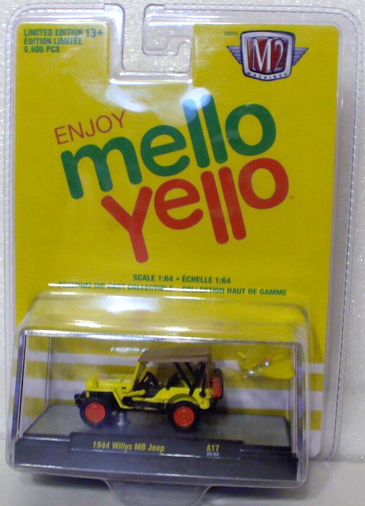 M2 Machines Mello Yello 1944 Willys MB Jeep 1:64 Diecast