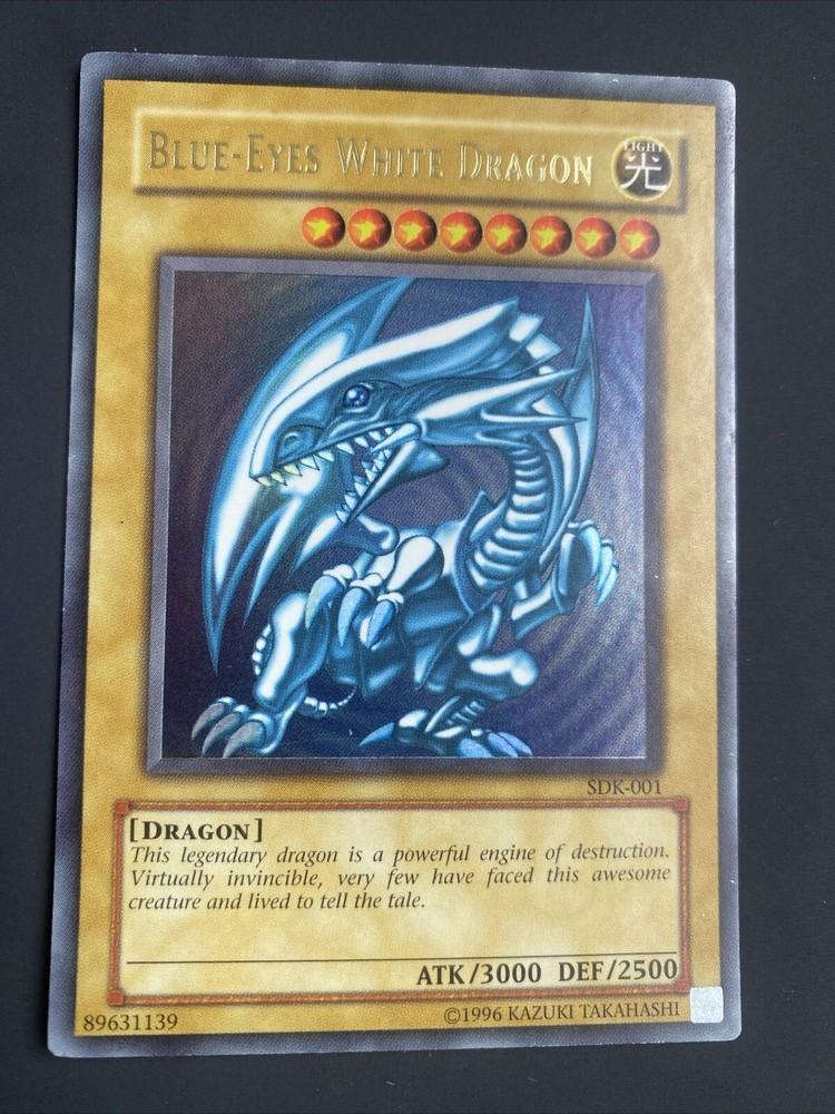 Blue-Eyes White Dragon SDK-001 First Edition Rare Trading Card