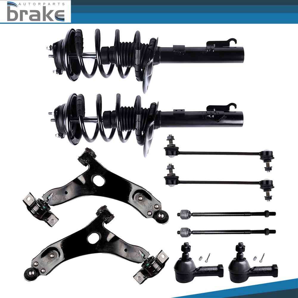 Front Complete Strut Control Arm Tie Rod Kit 06-07 Ford Focus