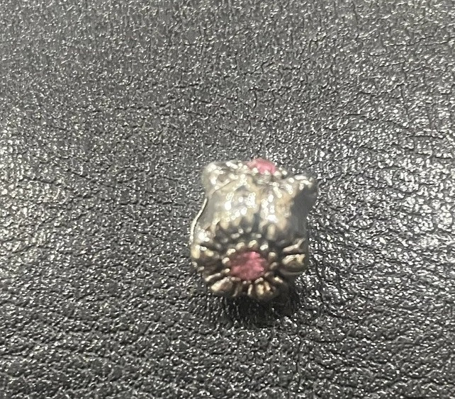 Stylish Mothers Day Pink Flower Crystal Pandora-Inspired Alloy Charm with Free P&P