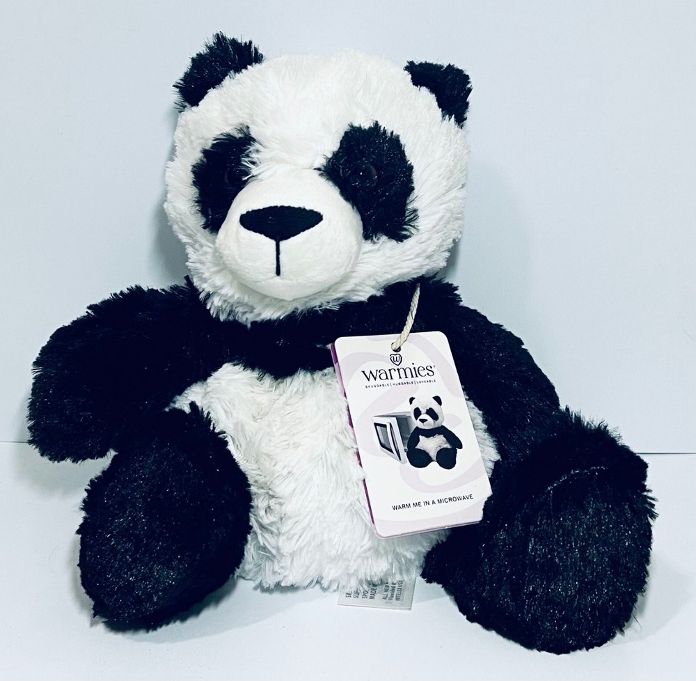 Warmies Cozy 14” Panda Bear Plush Black and White Microwavable