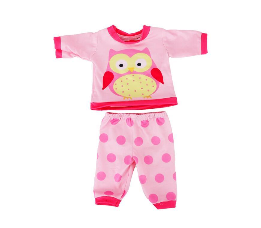 Owl Pajama Set made for 18'' American girl doll sleepover sleeping clothes