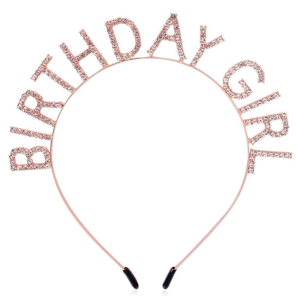 Birthday Girl Headband Happy Birthday Tiara for Women Girls Princess Crown