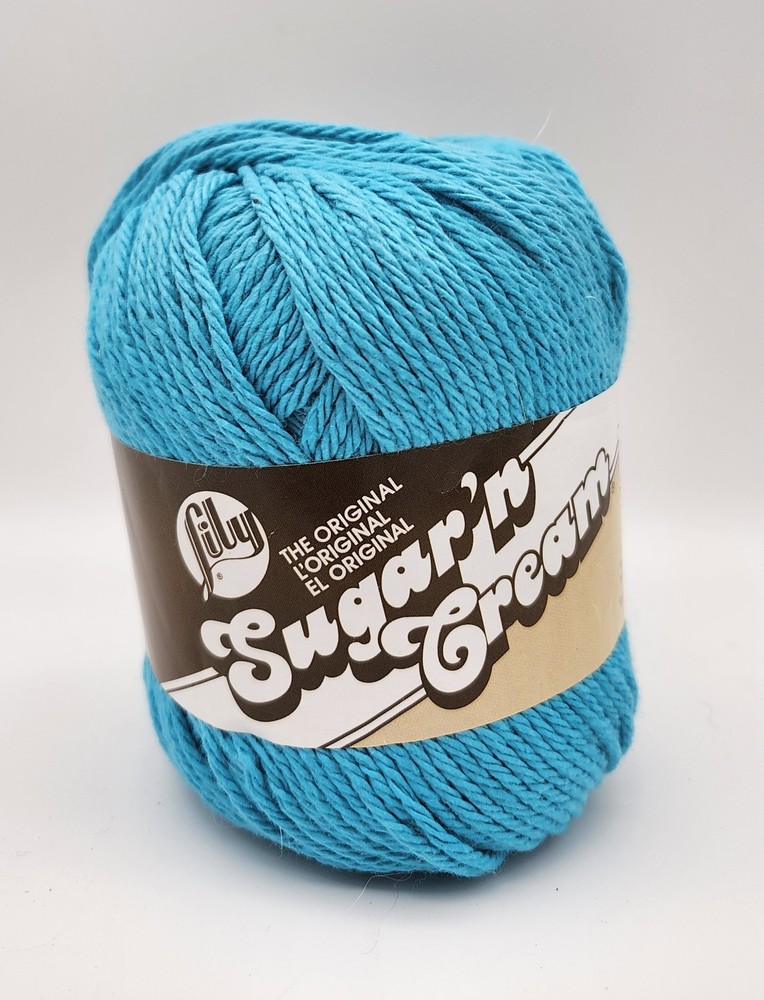 Lily Sugar n Cream Mod Blue Cotton Yarn 4oz 113g