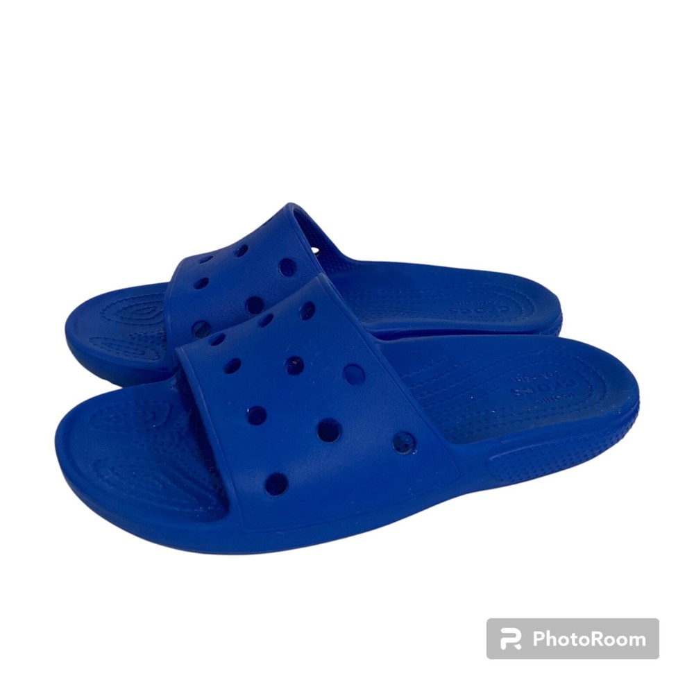 Crocs Unisex Adult Classic Slide Sandals Royal Blue Comfort Womens 7 Mens 5