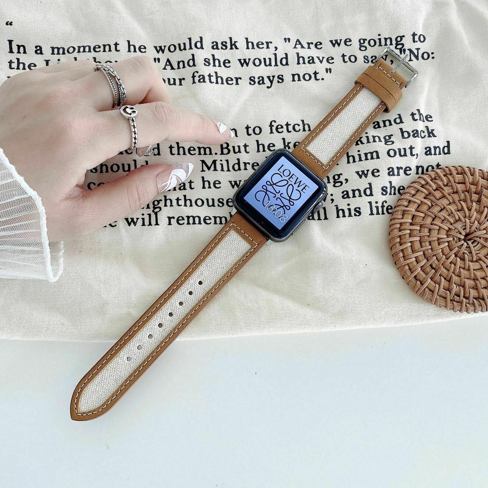 Leather Band Strap for Apple Watch iWatch Serie 9 8 7 6 5 4 SE 38/40/42/41/44mm