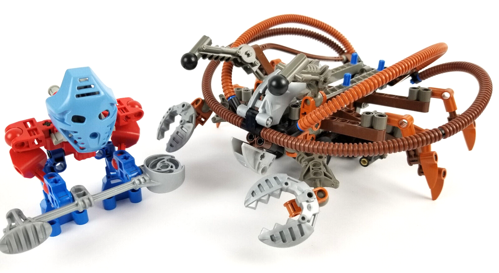 LEGO Bionicle 8595 Takua & Pewku Complete Titan Matoran Rahi Crab