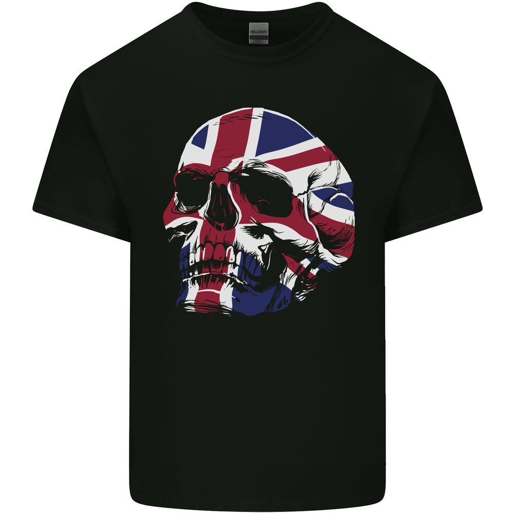 Union Jack Skull Mens Cotton T-Shirt Tee Top