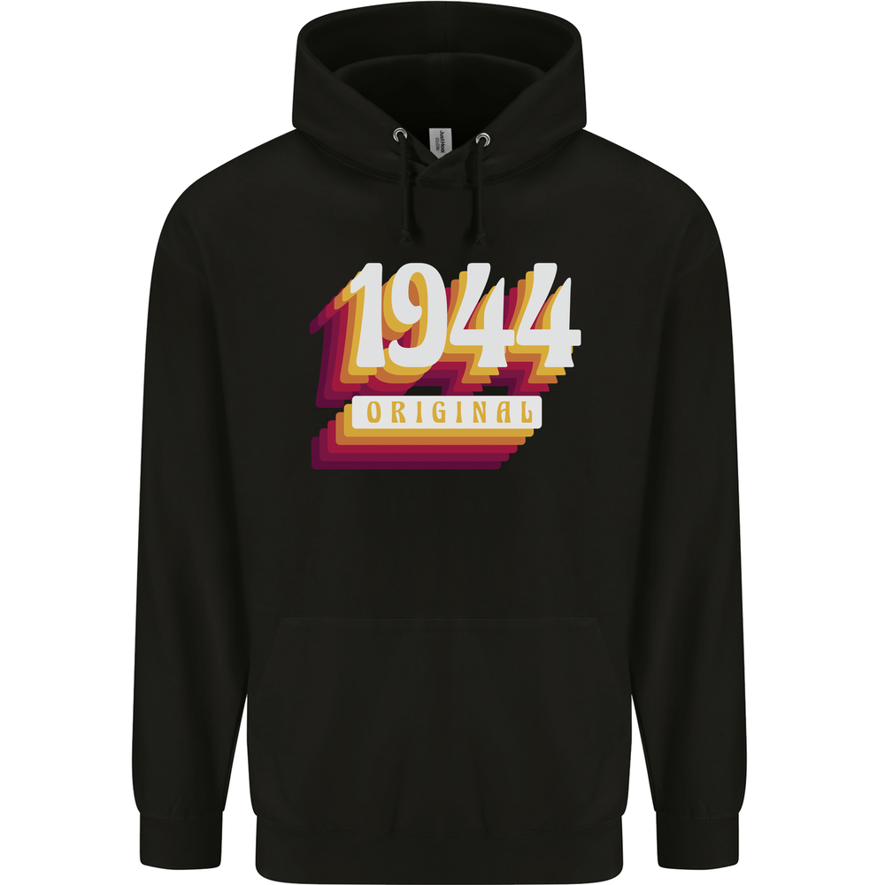 Retro 81st Birthday Original 1944 Mens 80% Cotton Hoodie