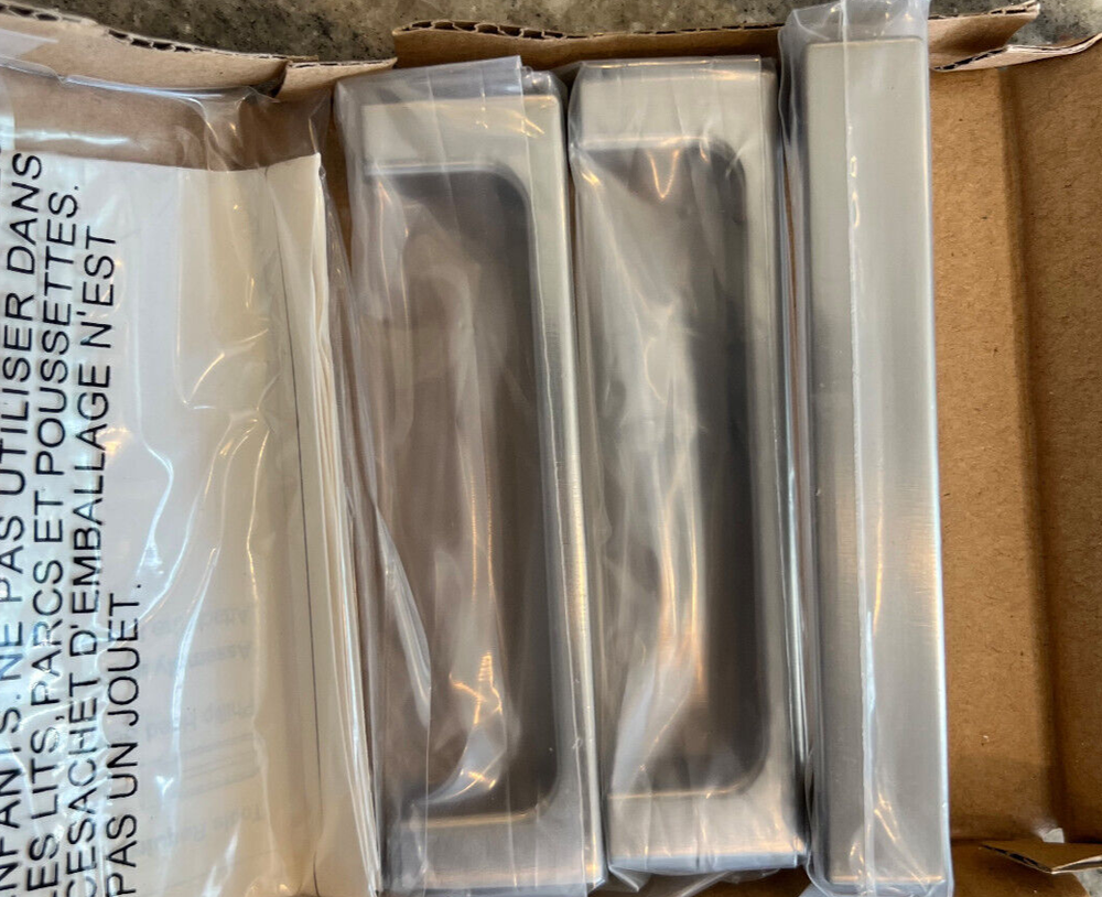 Pottery Barn 3-Pack Frances 4 Inch Satin Nickel Drawer Pulls Set