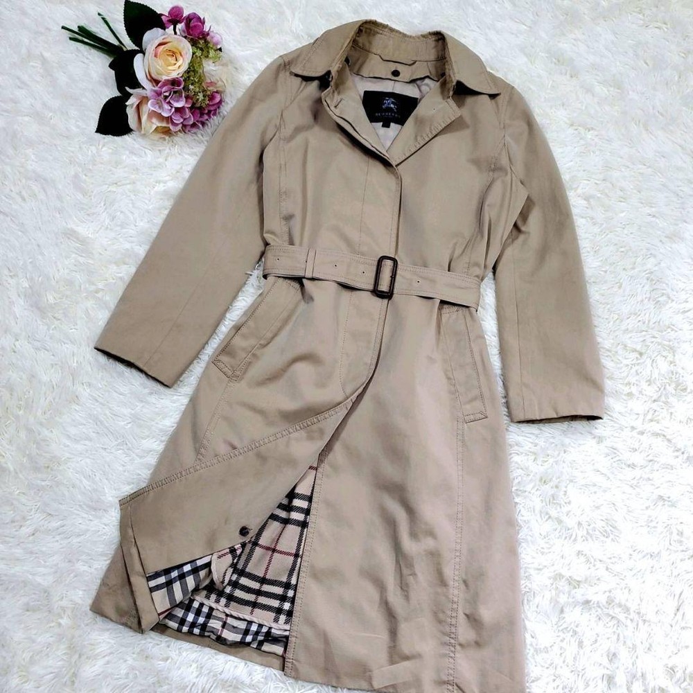 Burberry Long Spring Coat Beige Woman from Japan