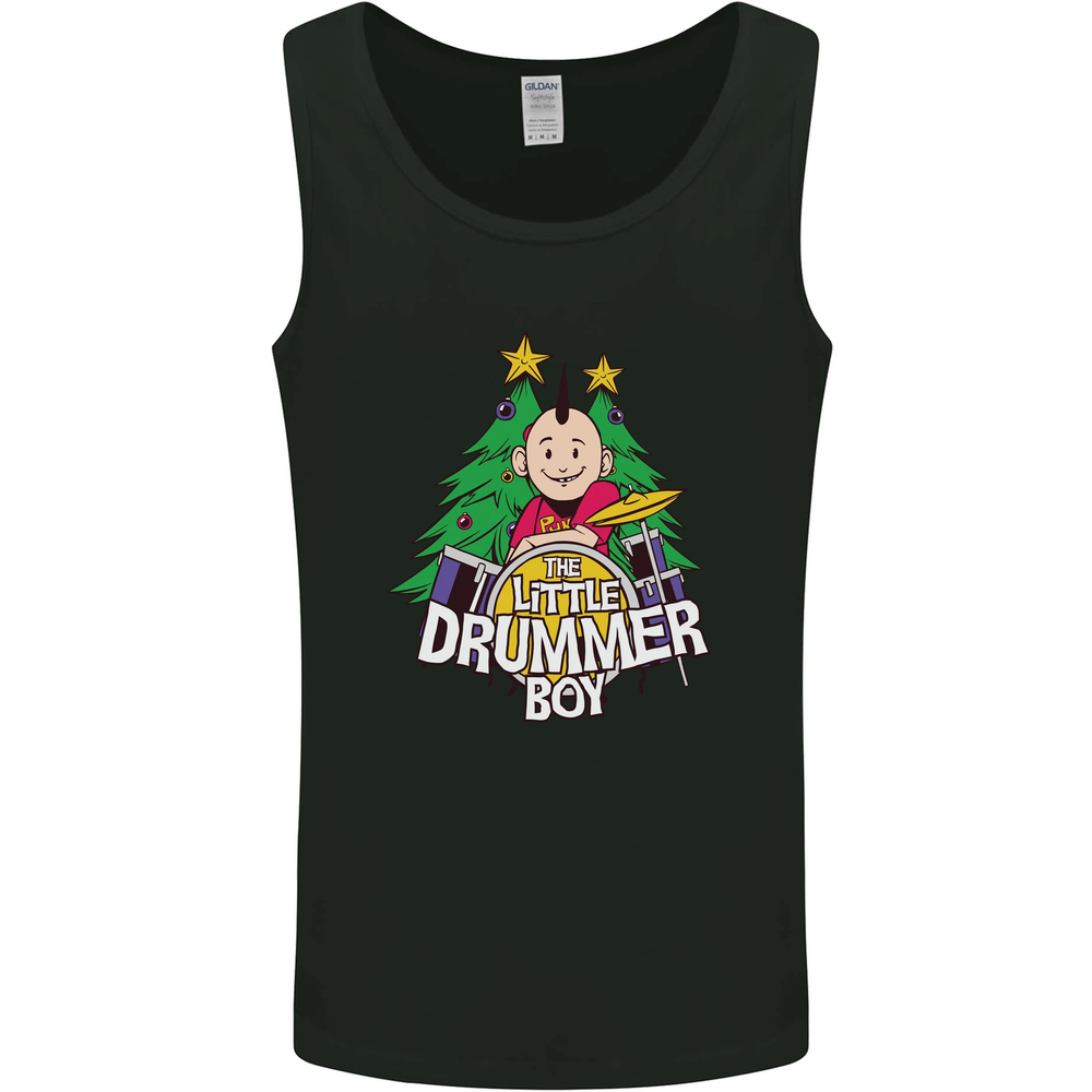 Christmas the Little Drummer Boy Funny Mens Vest Tank Top