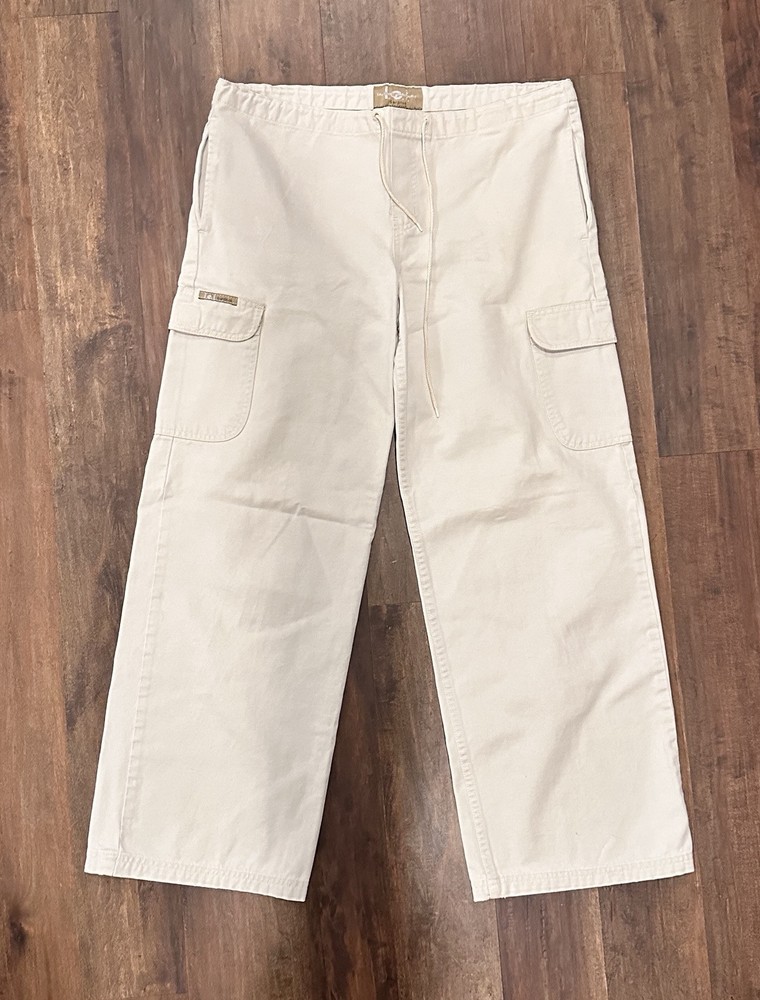 L.E.I Surplus Wide Leg White Cargo Pants Women’s Size 9