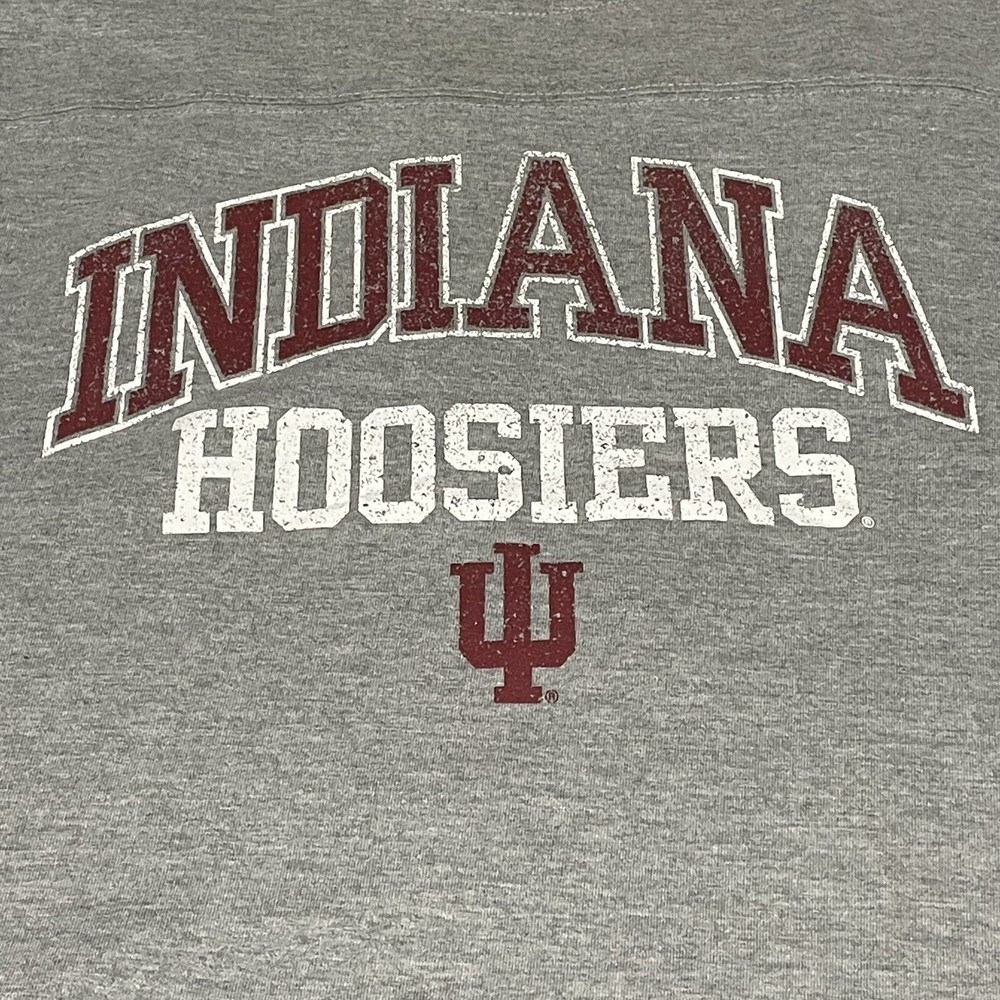 Indiana Hoosiers Grey Longsleeve T-Shirt for Men 3XL NCAA Pullover