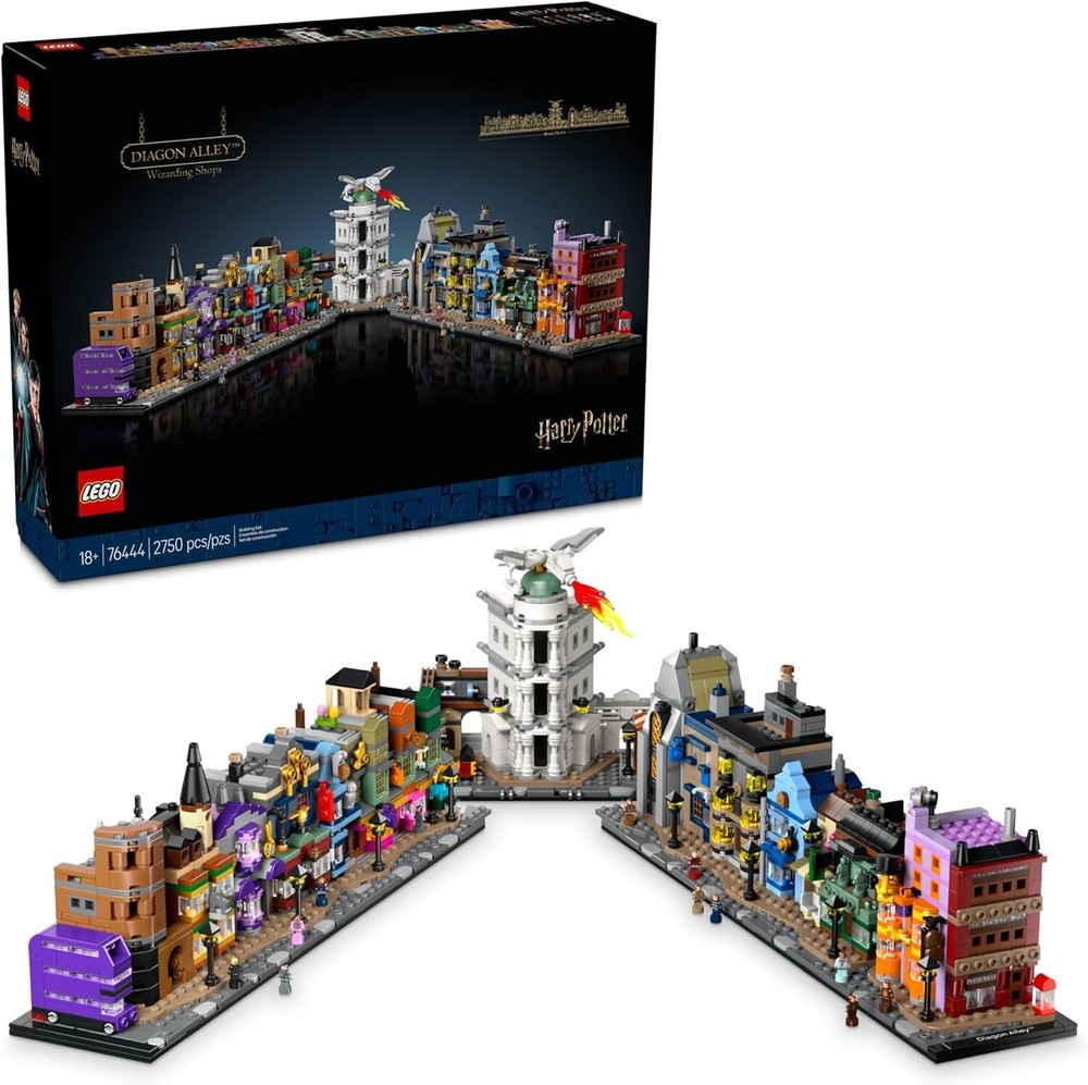 LEGO Harry Potter Diagon Alley Wizarding Shops Building +  12 Microfigur (76444)