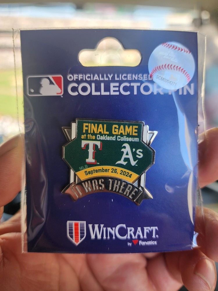 OAKLAND A'S ATHLETICS COLISEUM FINAL LAST GAME PIN 9/26/24