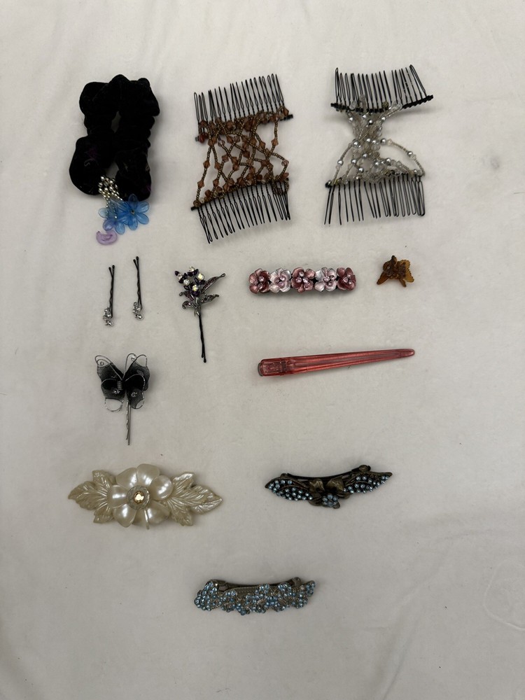 Vintage Set of 13 Hair Clips for Unique Styling