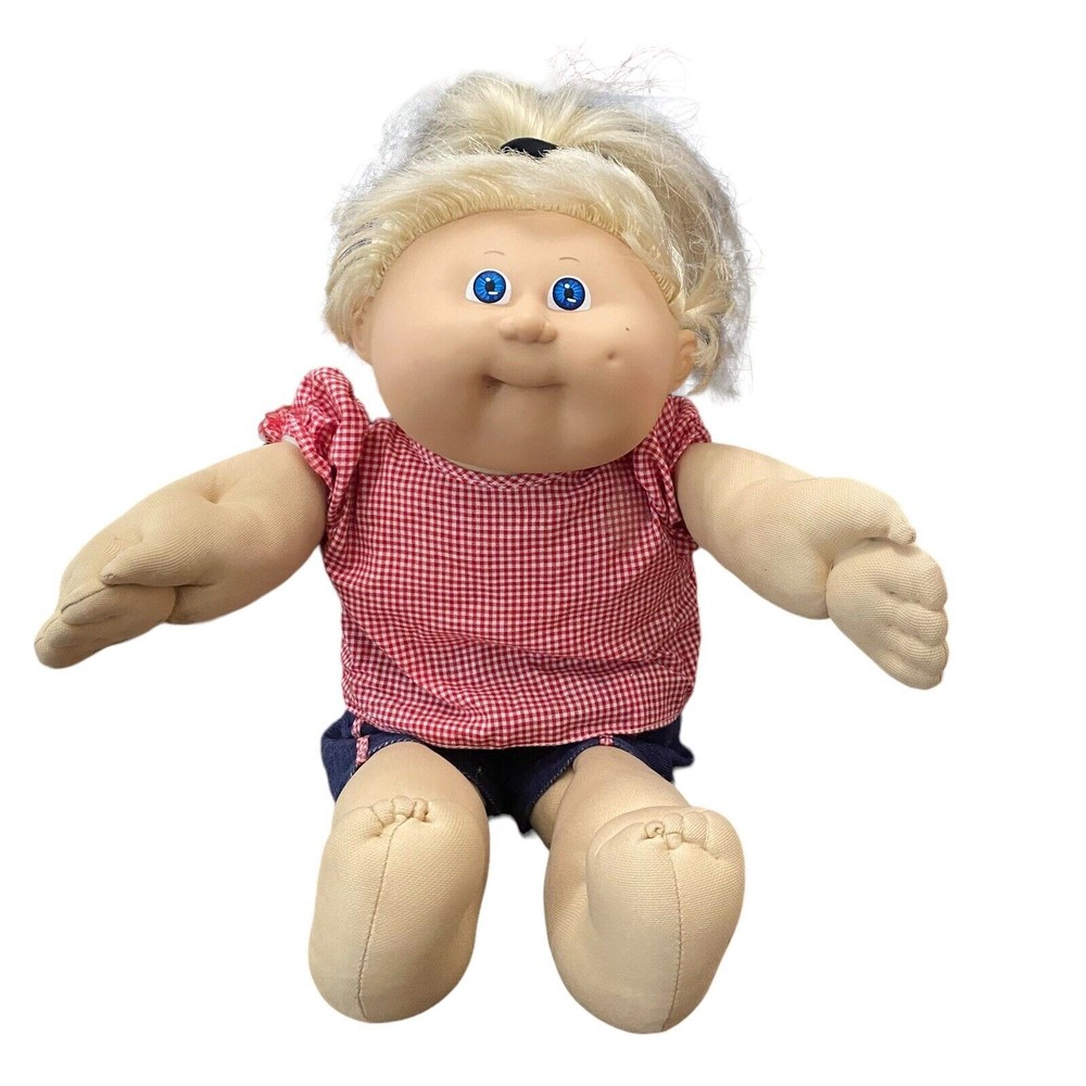 Vintage Cabbage Patch Doll 1989 Blonde Cornsilk Hair Blue Eyes Xavier Roberts