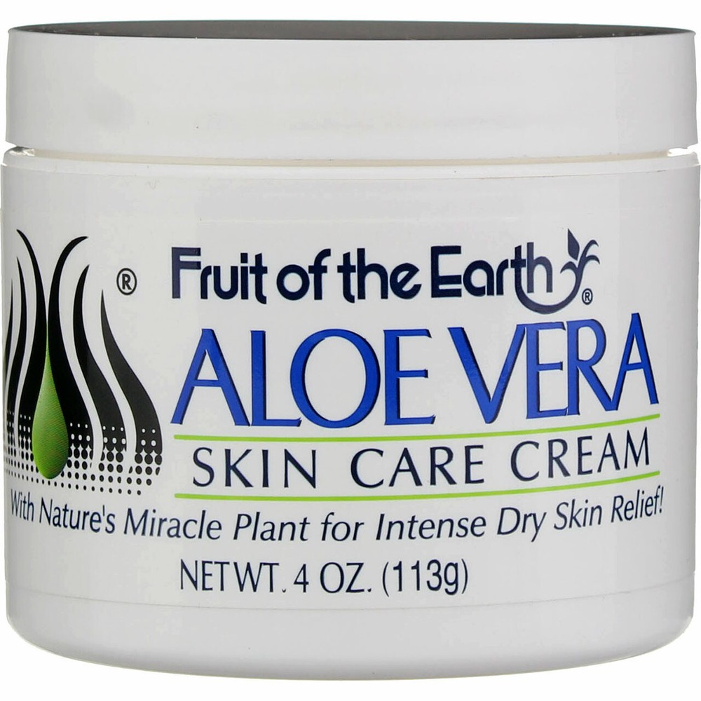 Paquete de 3 cremas para el cuidado de la piel de aloe vera Fruit Of The Earth, 4 oz