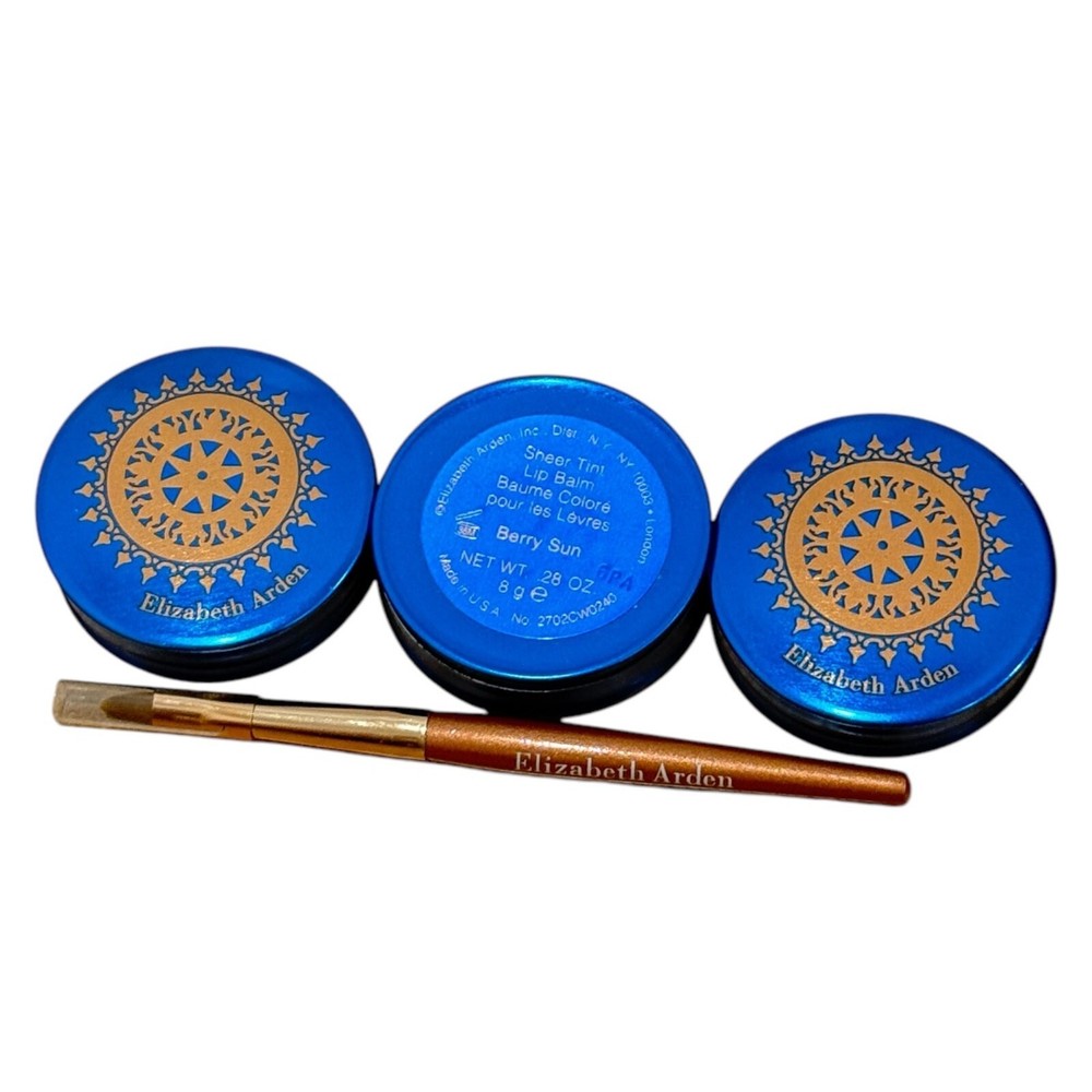 Elizabeth Arden Sun Bronze Sheer Tint Lip Balm with Lip Brush 4-Pack