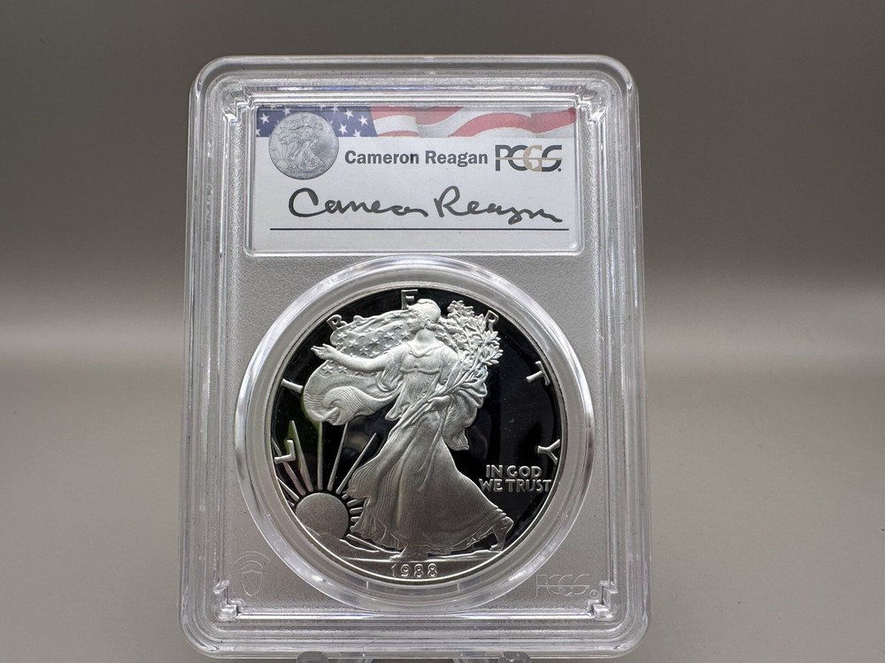 1986 S Silver Eagle Dollar PCGS PR69DCAM - Reagan Legacy Series