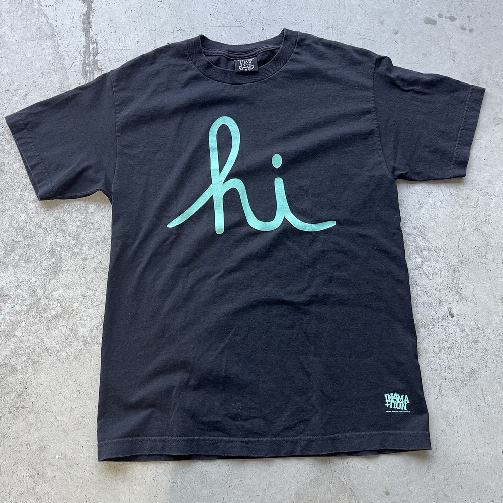 In4mation Hawaii Men's Medium HI Design Black T-Shirt Reflective Print AOP