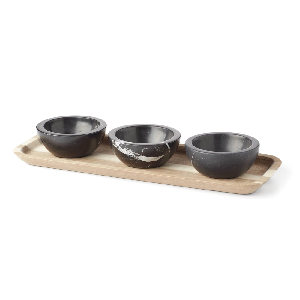 Lx Collective Tray with 3 Dip Bowls, 3.65 LB