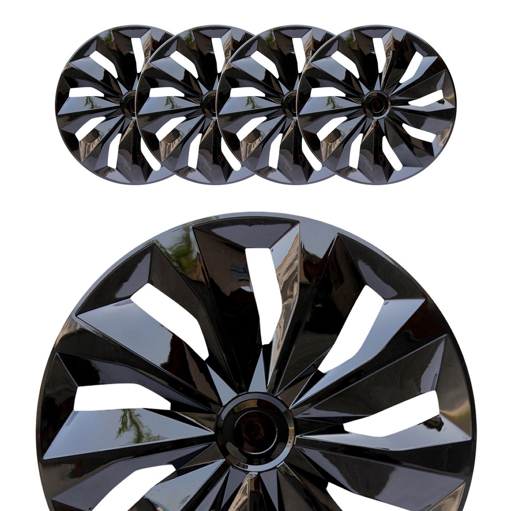 Universal 17-Inch Snap-On Wheel Covers 4-PC Set High-Gloss Finish