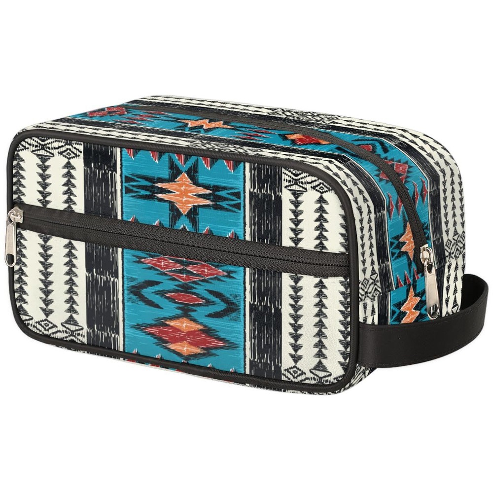 Aztec Western Vintage Travel Toiletry Bag for Women & Men Lightweight Cosmetic Case